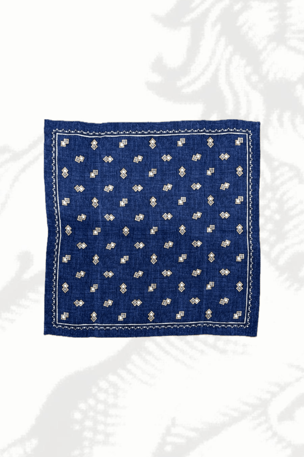 Bandana Seta Geometrico Blu