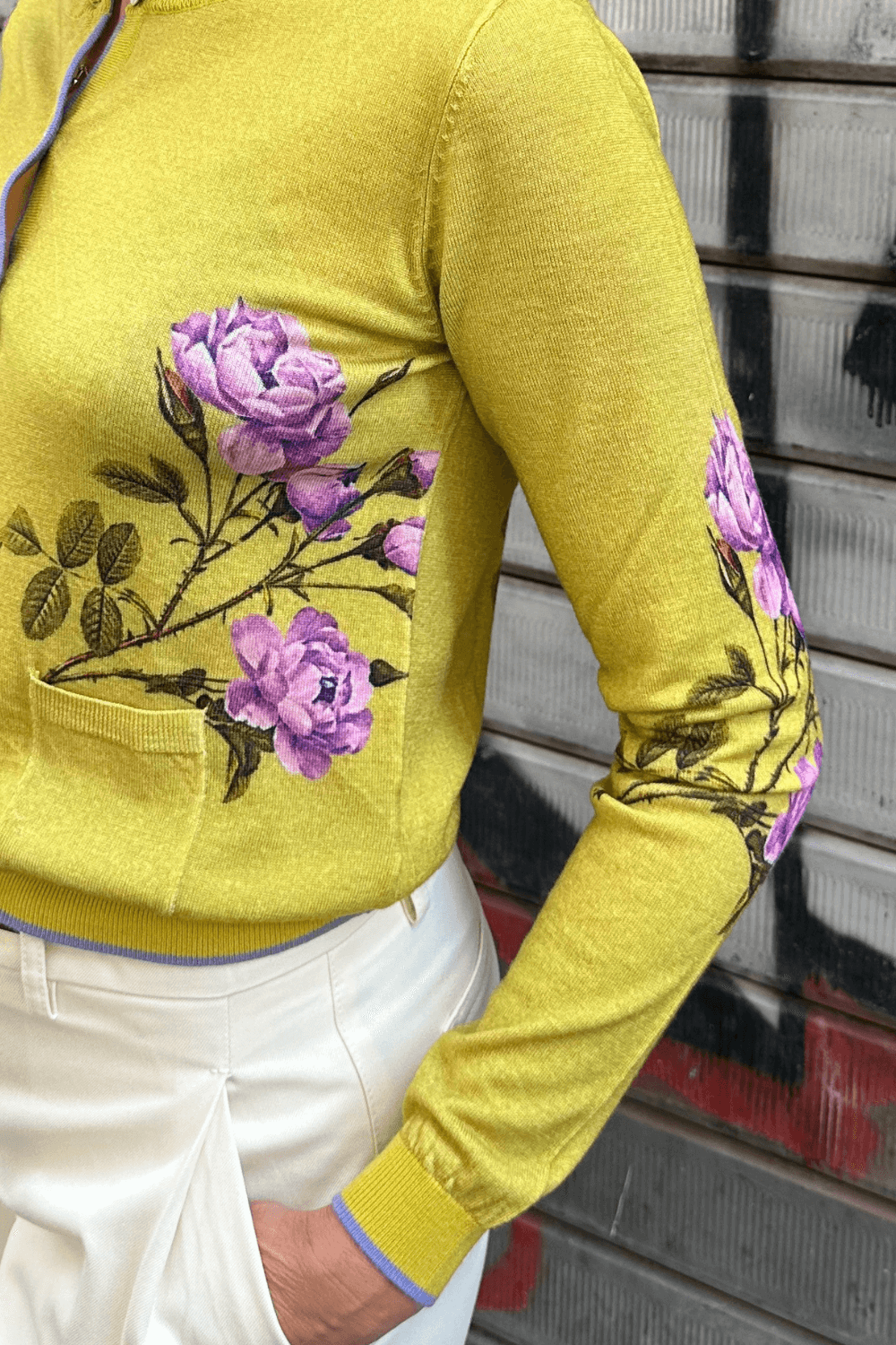 Cardigan Bordo Contrasto