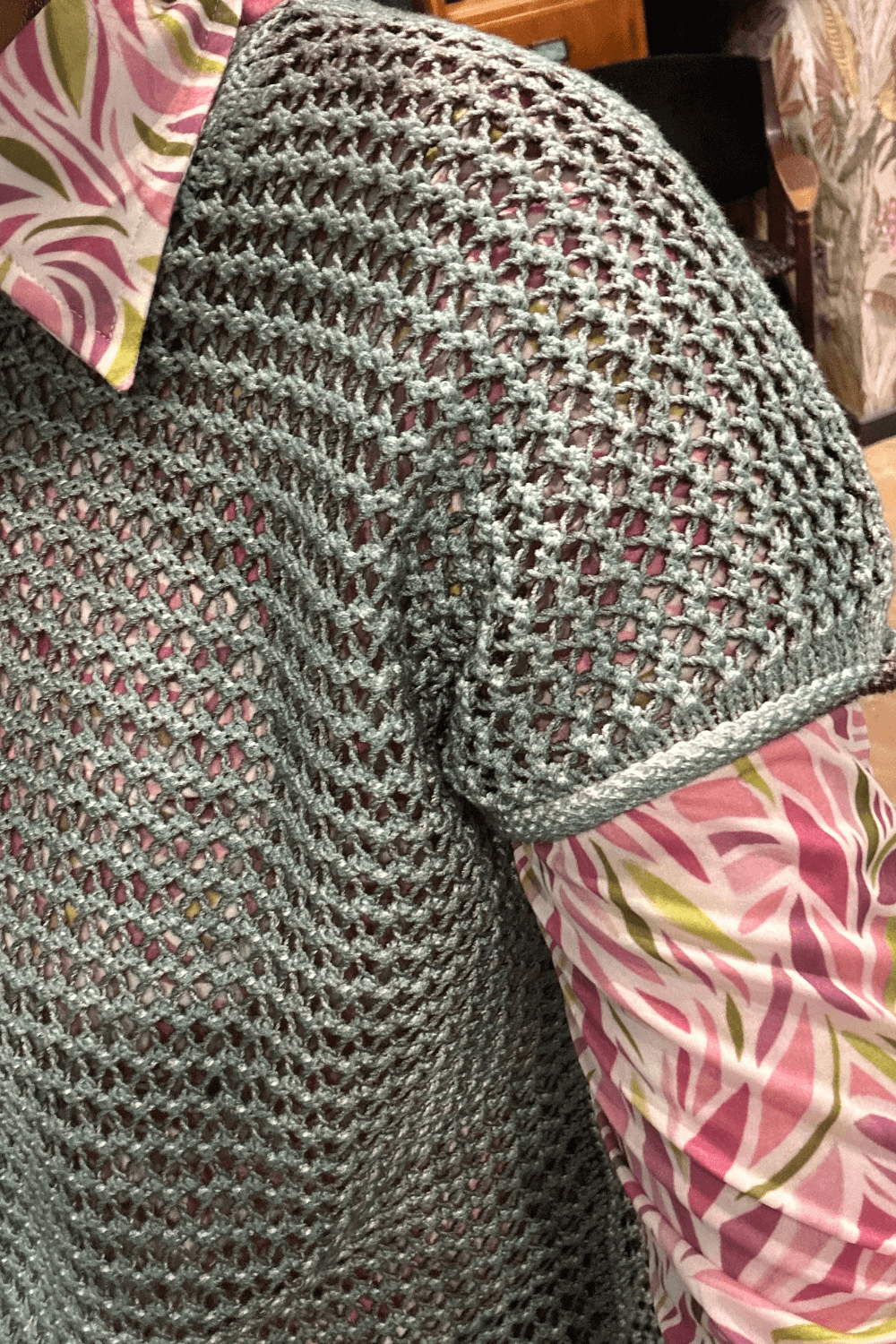 Maglia Traforata Bicolor