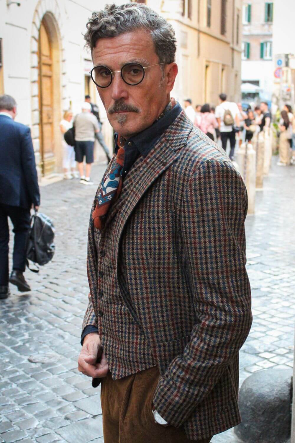 Gilet Tagliatore Check Lana e Cachemire