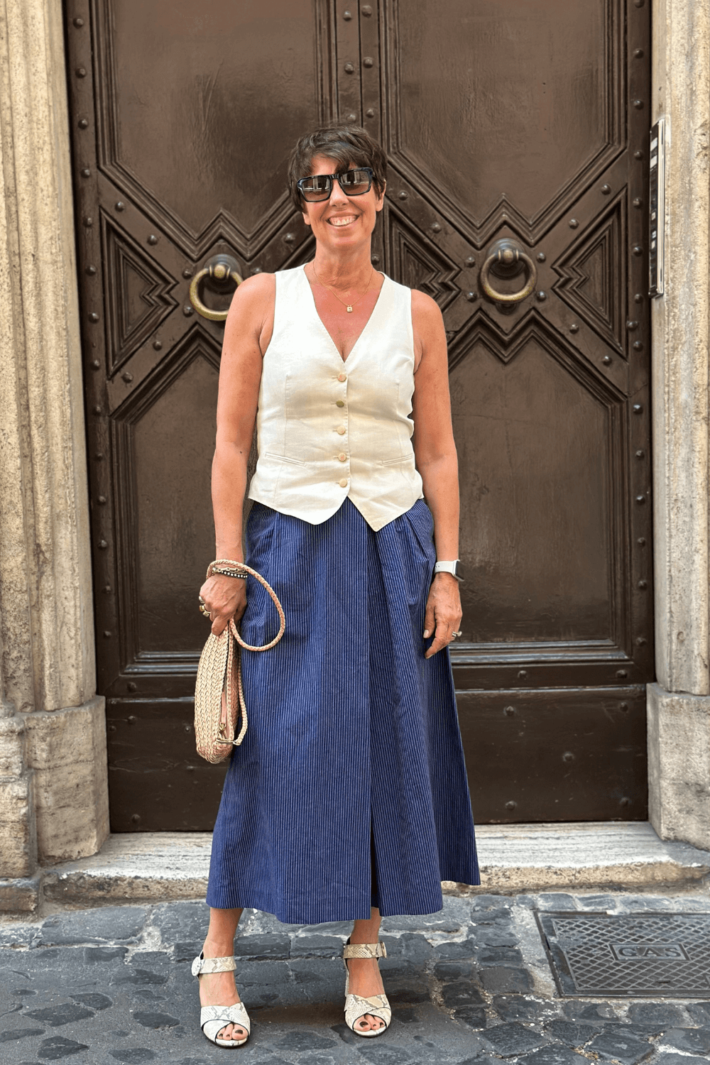 Gilet Gaëlle Gessato Lurex