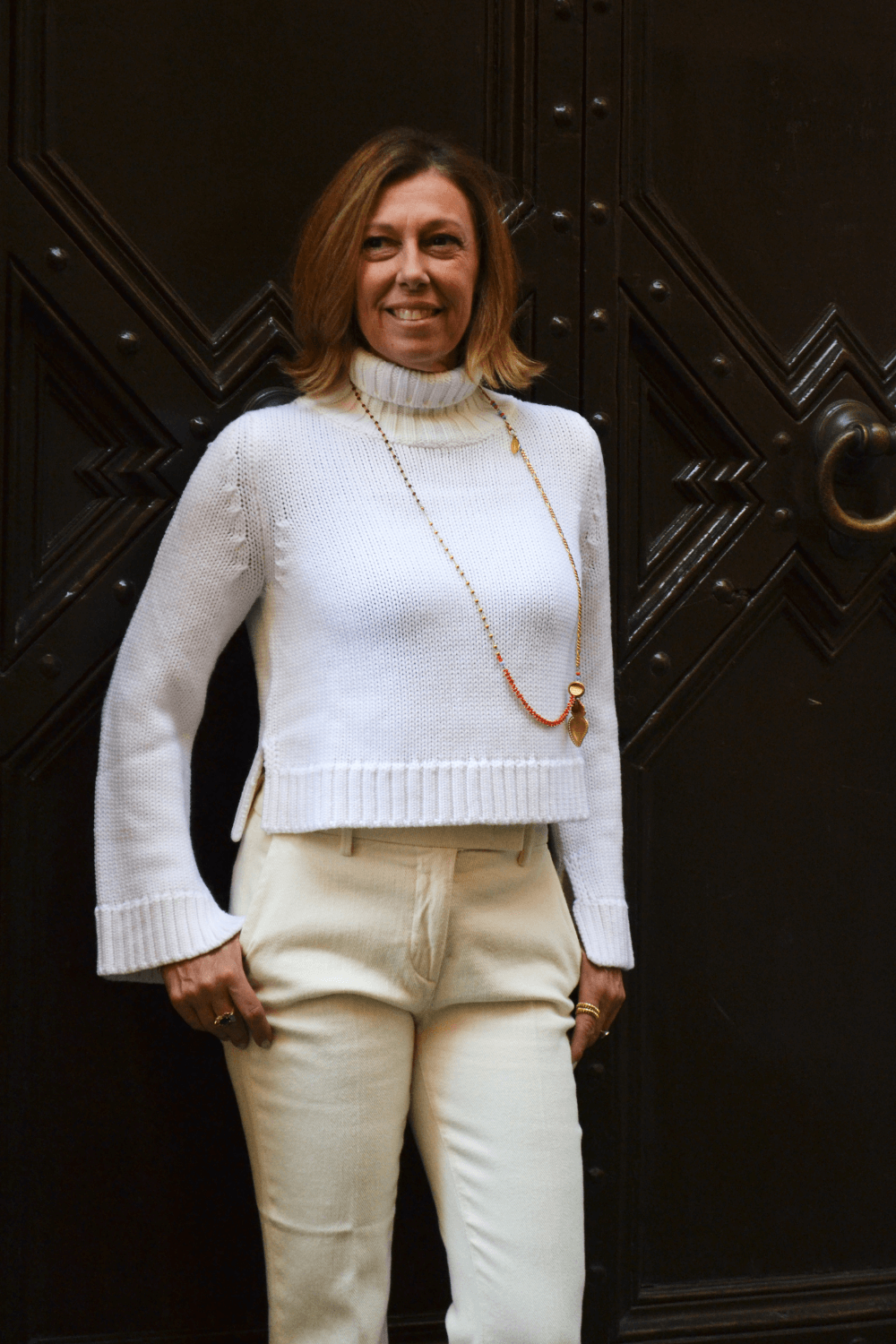 Maglia Crop Collo Alto