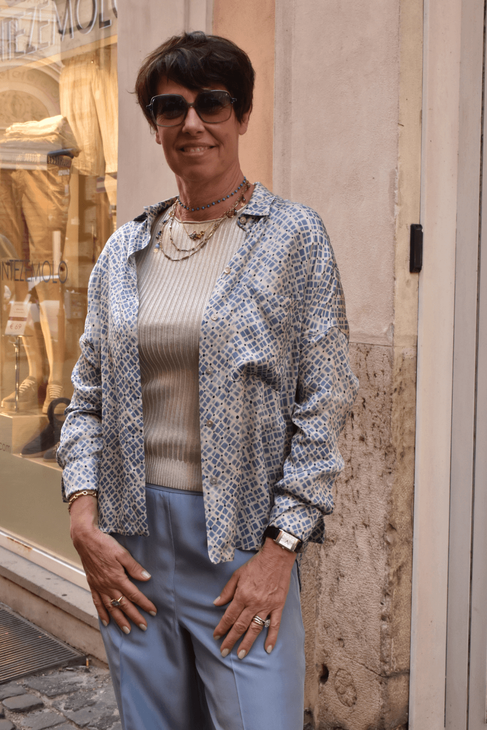 Camicia Oversize Microfantasia