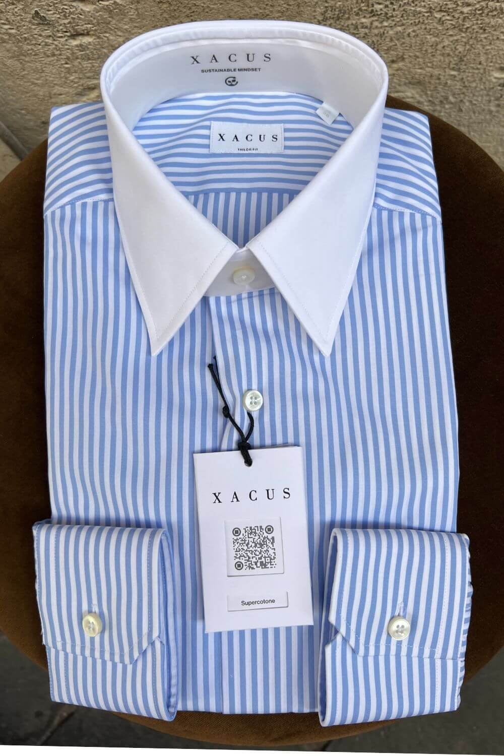 Camicia Riga Celeste