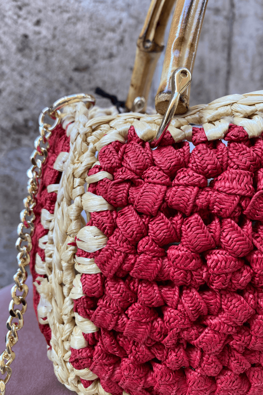 Mini Bag Crochet Rosso