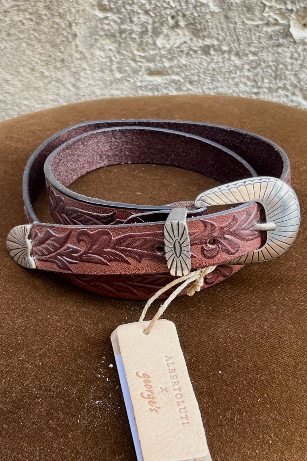 Cintura bassa in pelle Alberto Luti