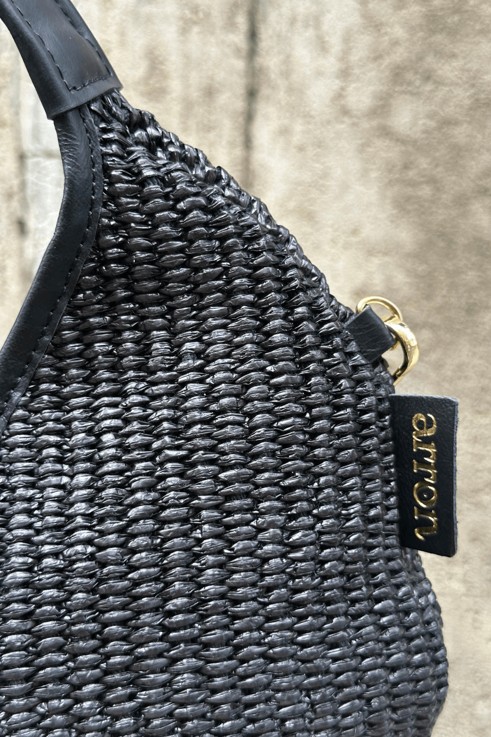Borsa Noa Mini Rafia Nero