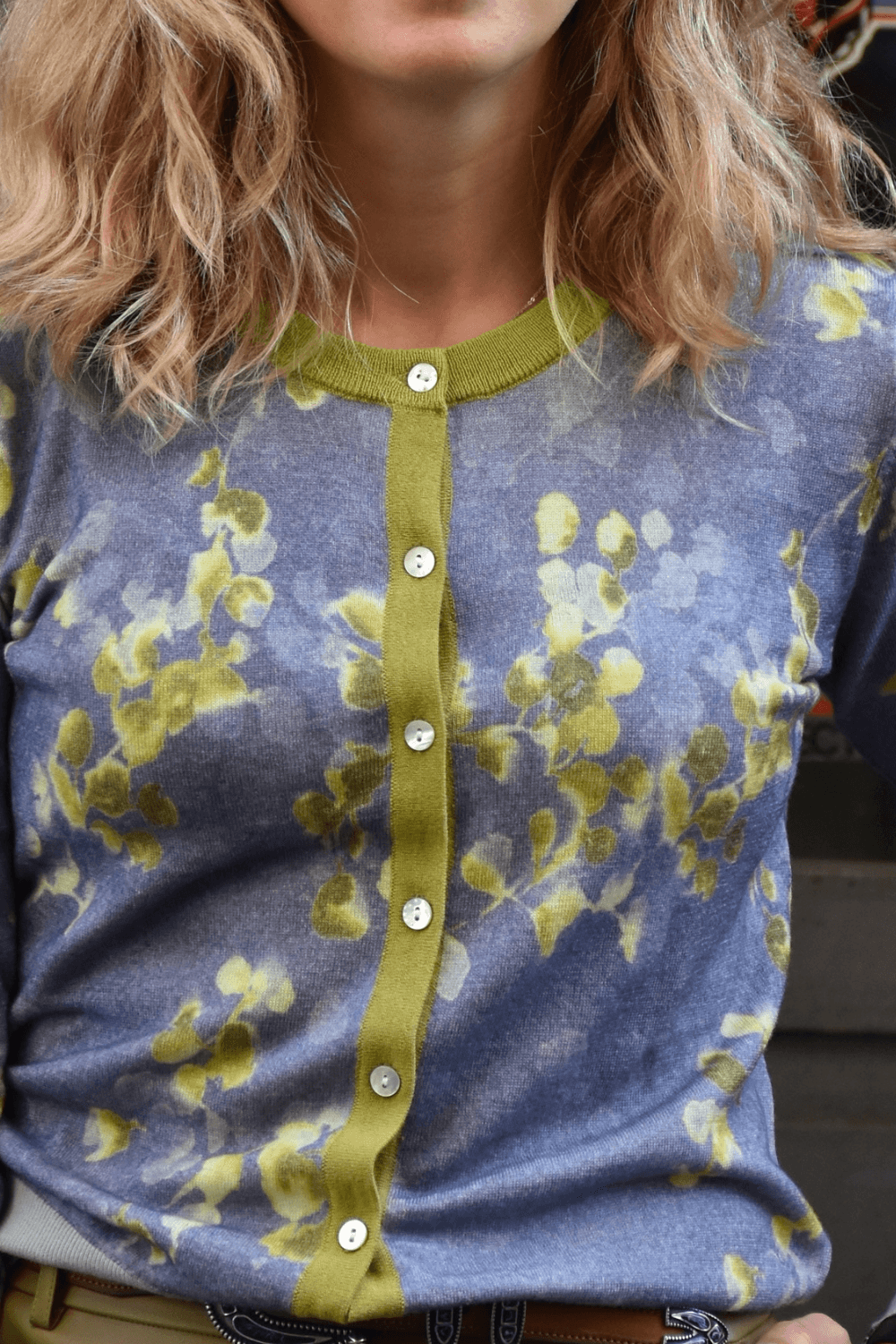 Cardigan Bordi Contrasto