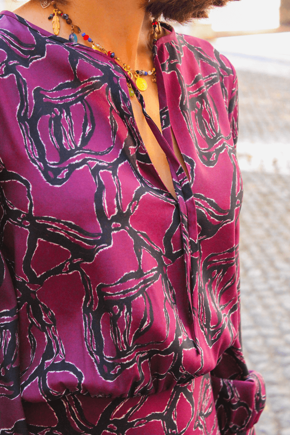 Abito Lungo Marmorizzato