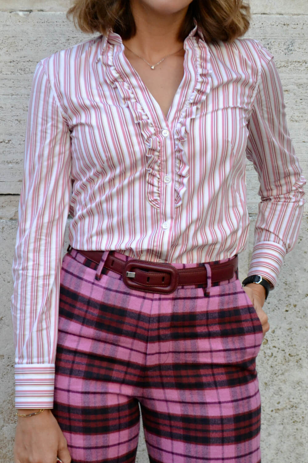 Camicia Scollo a V Rouches