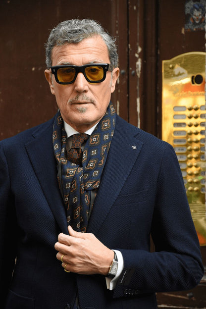 Sciarpa Lana Doppia Stampa