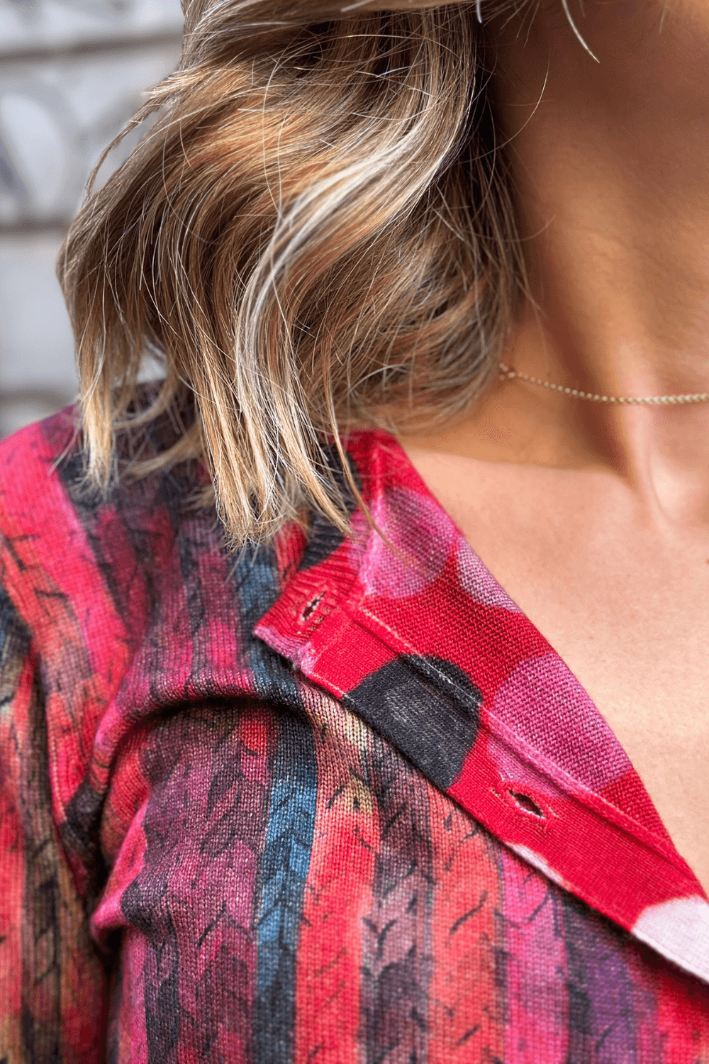 Cardigan Doppia Stampa