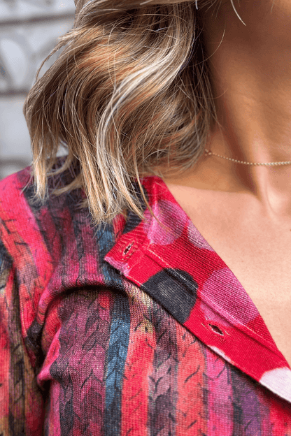 Cardigan Doppia Stampa