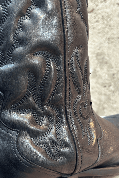 Stivale Texano Nero
