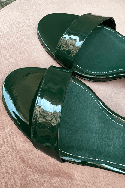 Sandali Vernice Verde