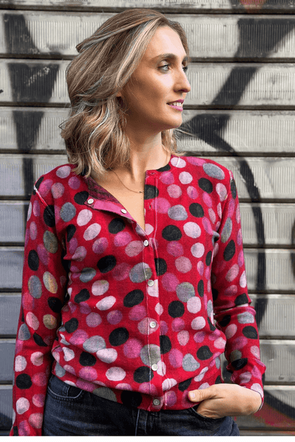 Cardigan Doppia Stampa