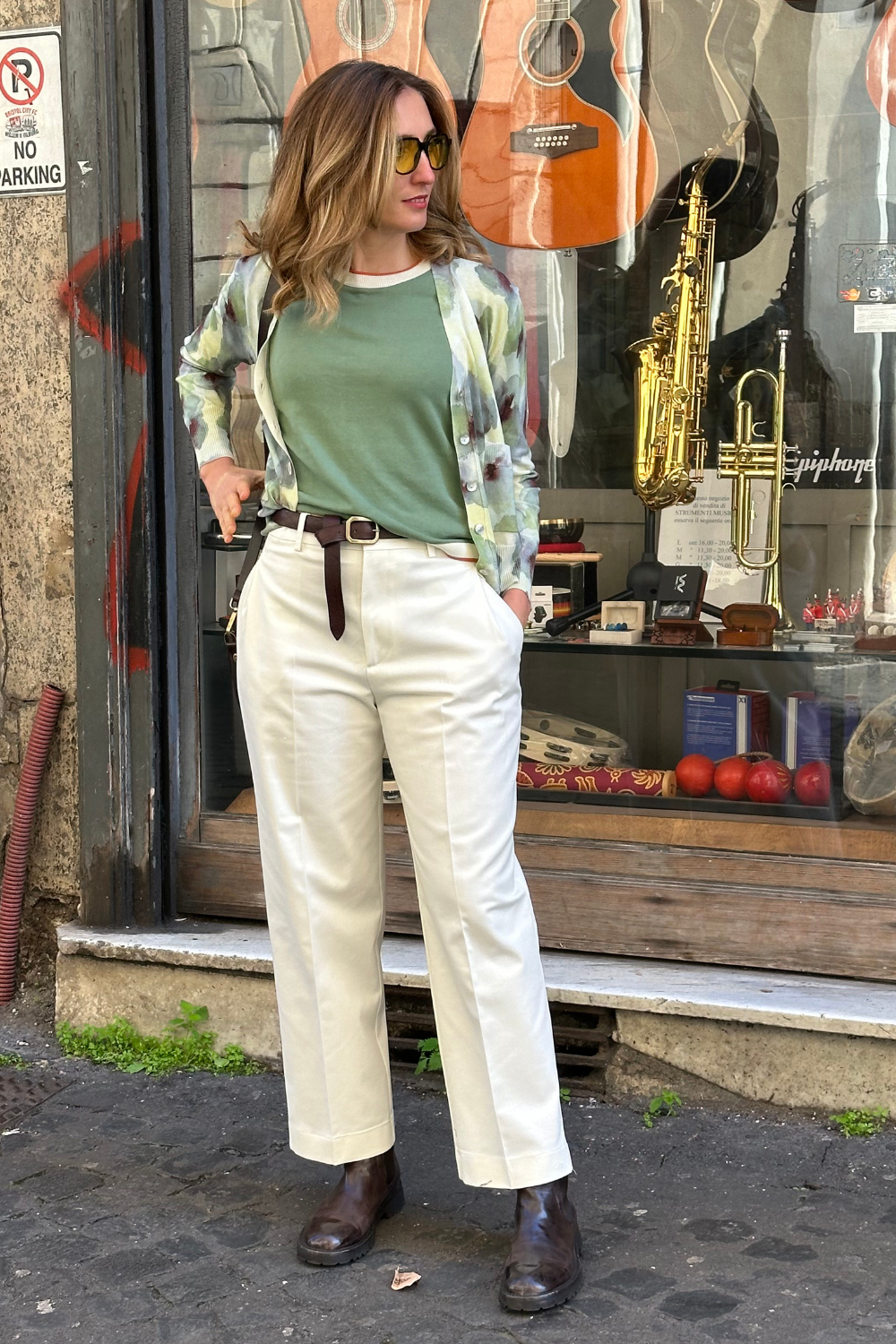 Pantaloni Serena Burro