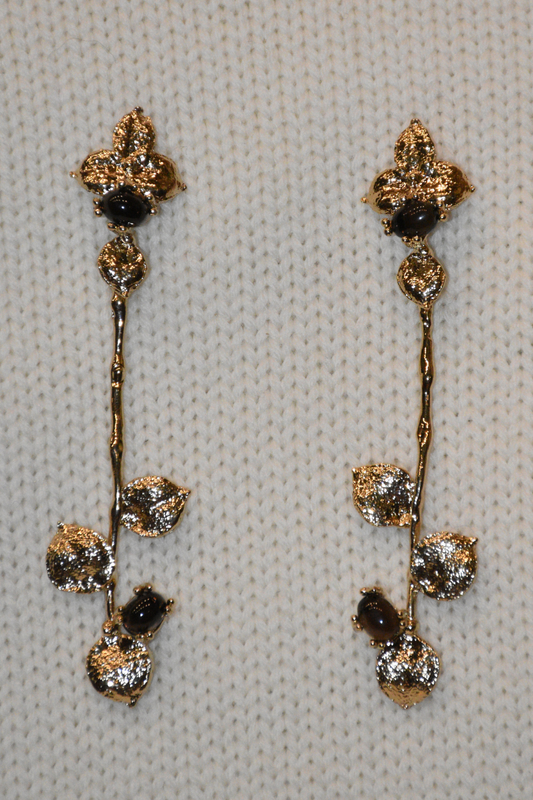 Orecchini Orchidea Nero