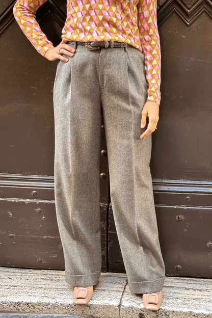 Pantaloni Simona Spigato Greige