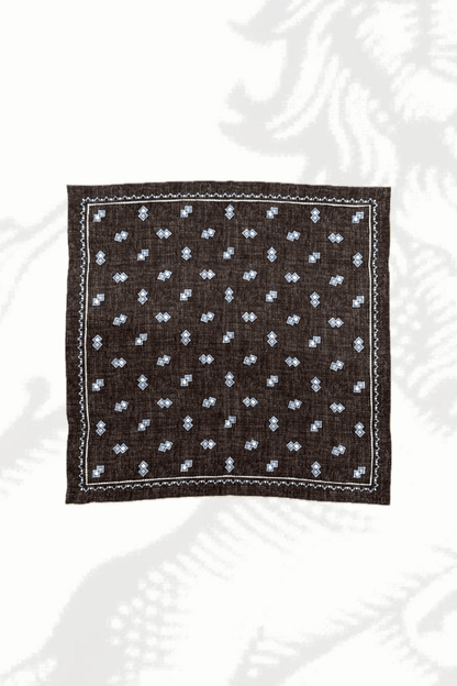 Bandana Seta Geometrico Moro