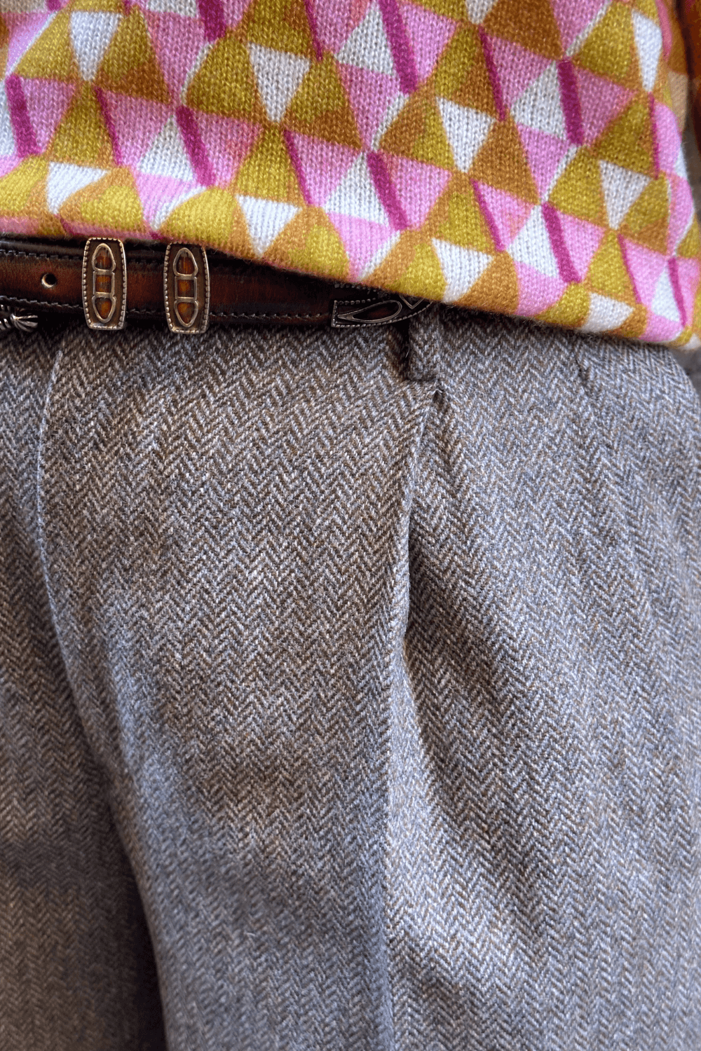 Pantaloni Simona Spigato Greige