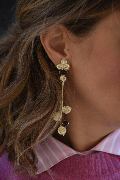 Orecchini Orchidea Nero