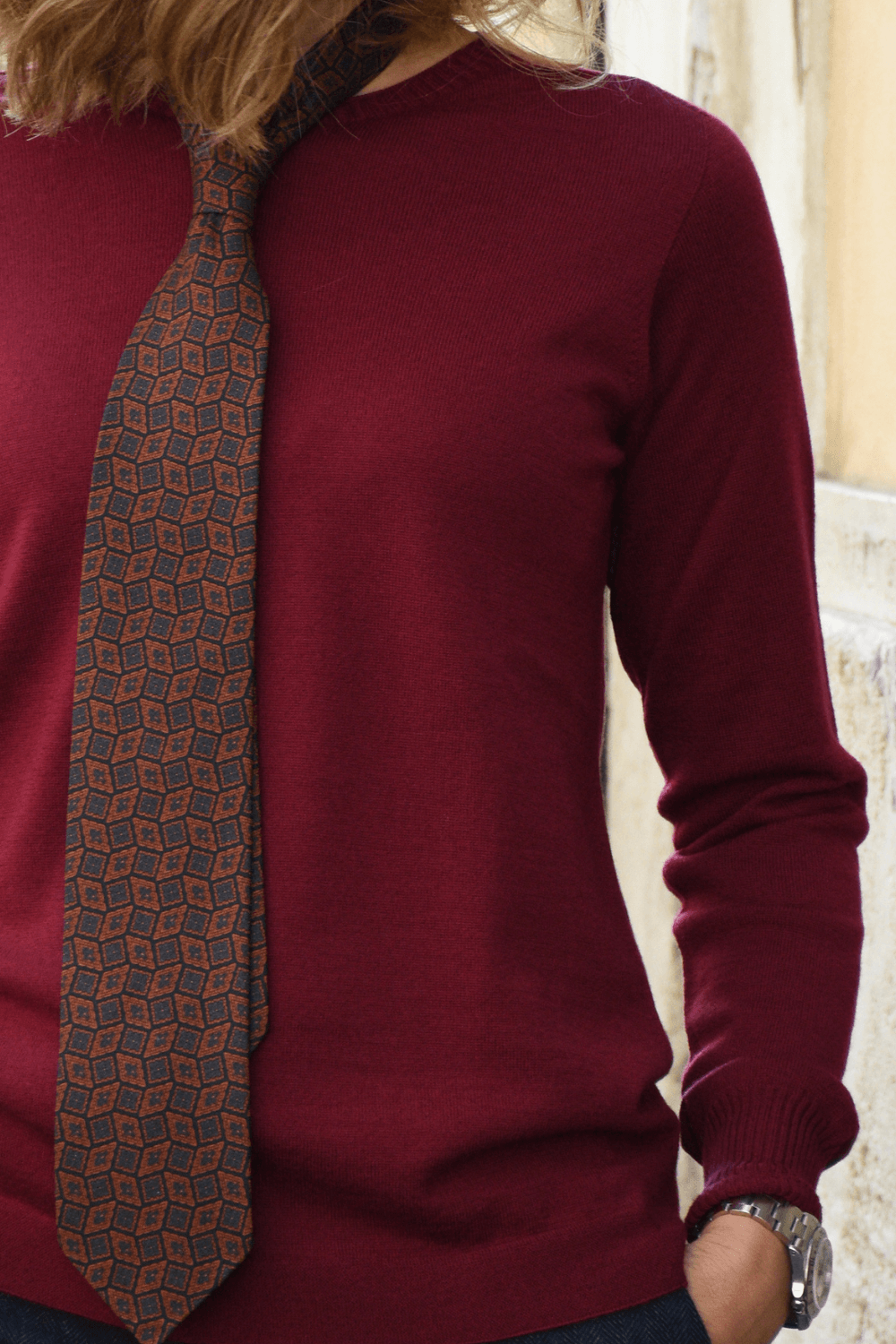 Maglia Girocollo Burgundy