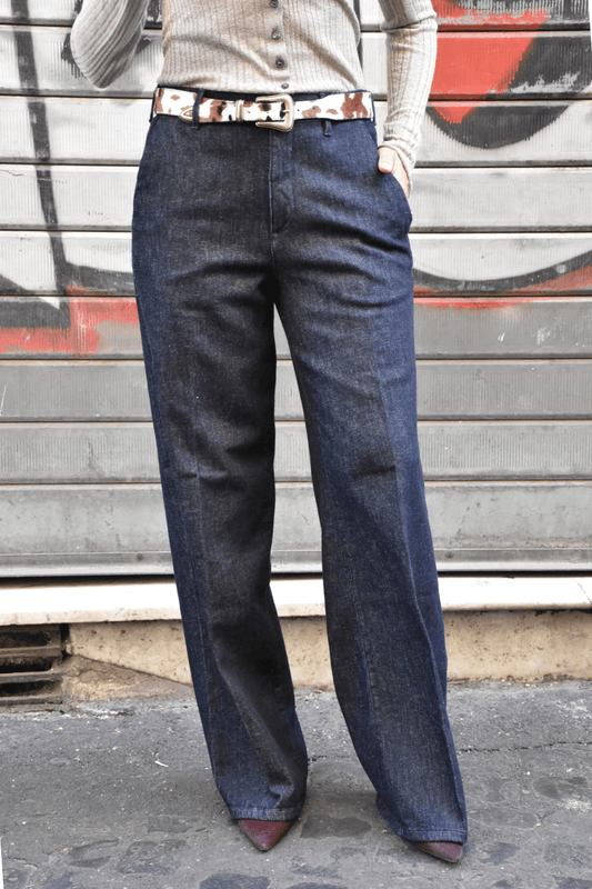 Denim Palazzo Francesca Cachemire