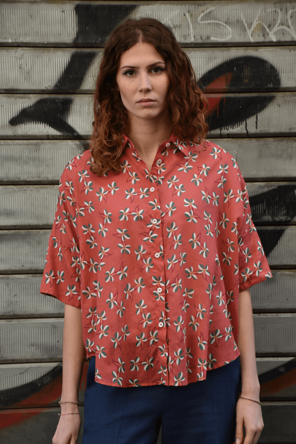 Camicia Bianca Fiori