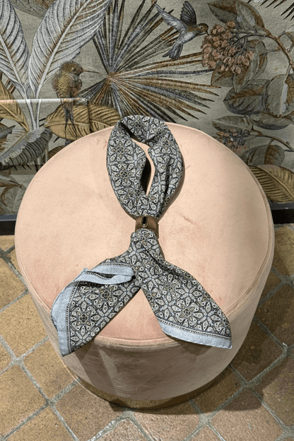 Bandana Seta Maiolica Grigio