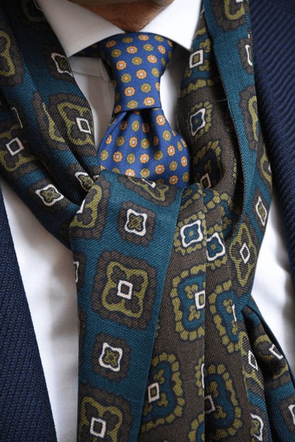 Sciarpa Lana Doppia Stampa