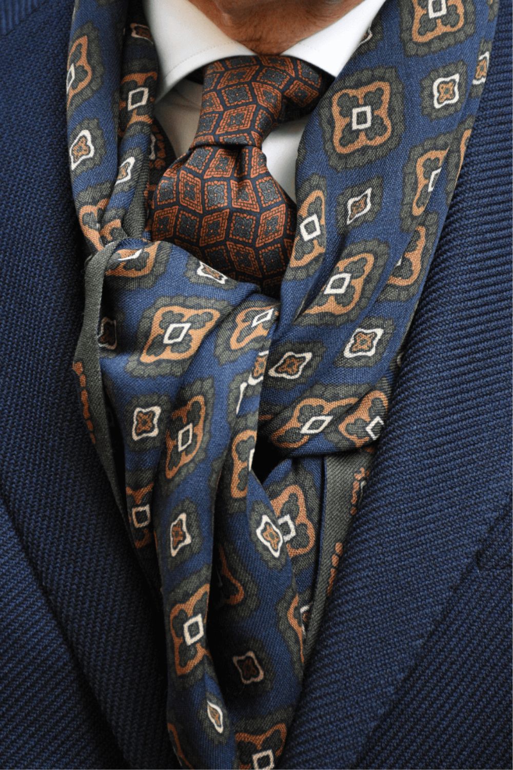 Sciarpa Lana Doppia Stampa