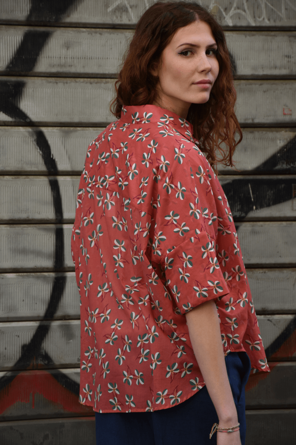 Camicia Bianca Fiori