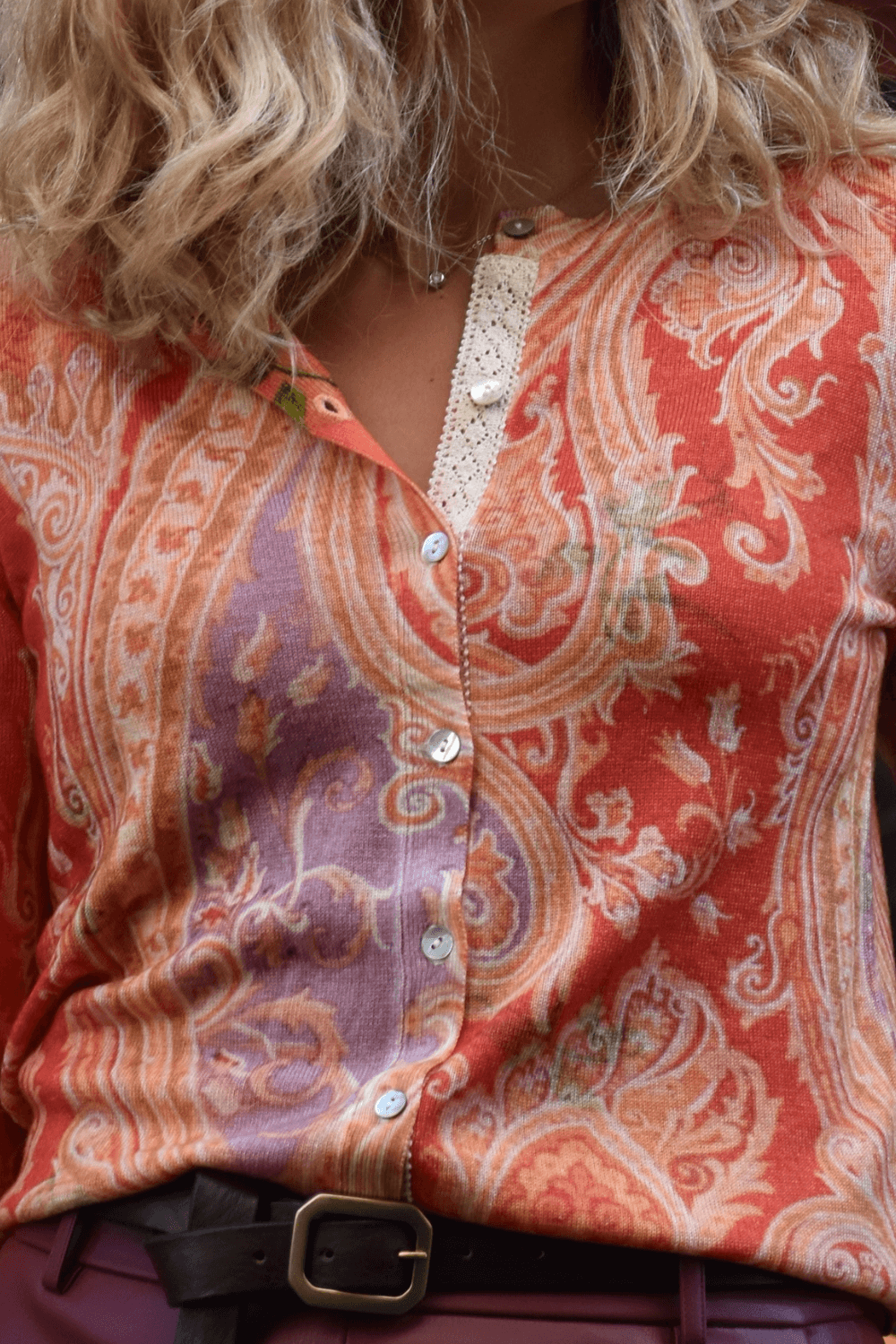 Cardigan Doppia Stampa