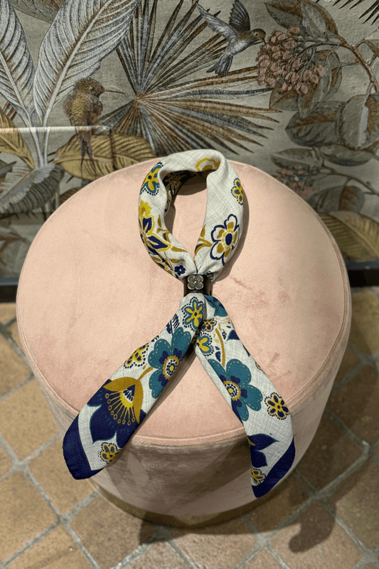 Bandana Lana e Yack Fiori Lime