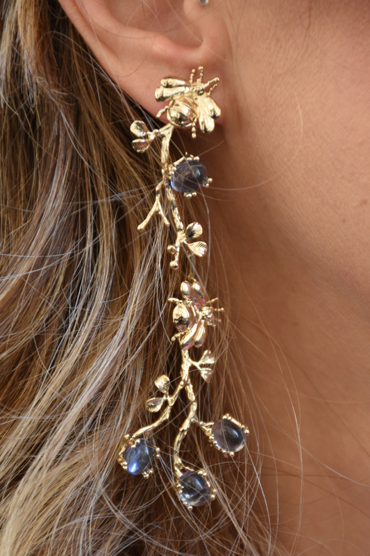 Orecchini Ice Garden Blu