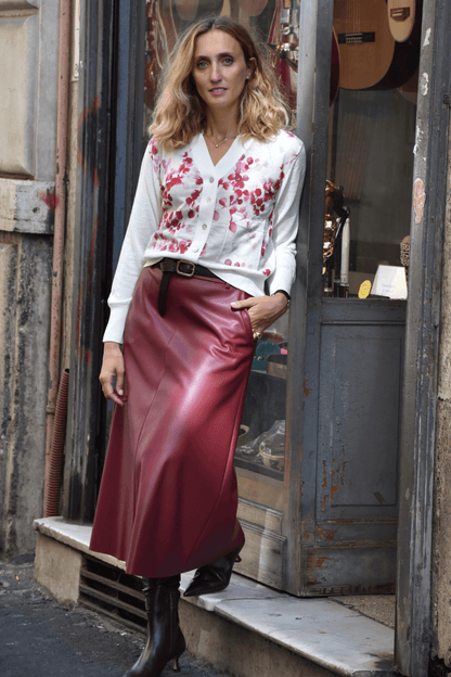 Cardigan Stampato Scollo V