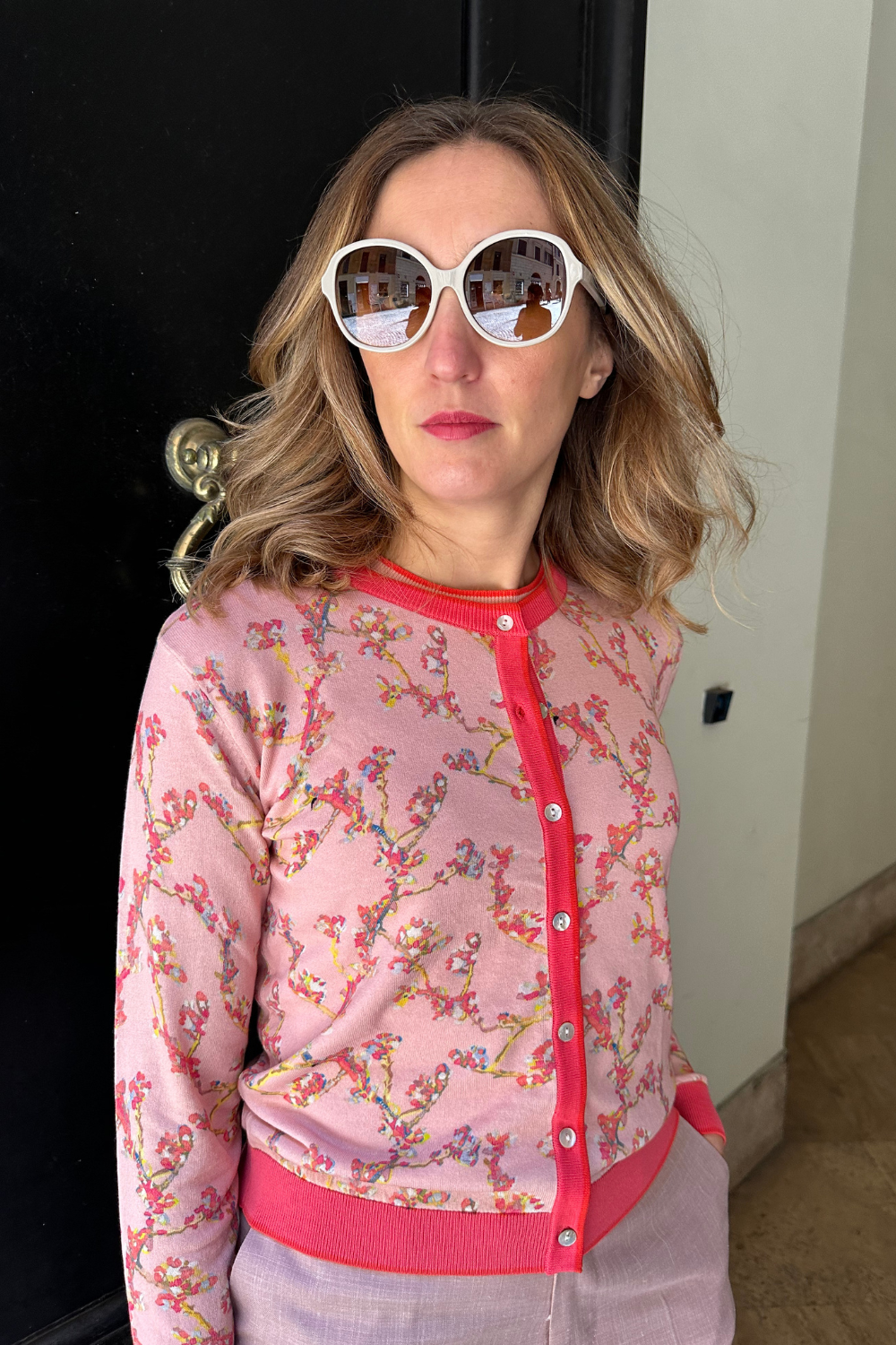 Cardigan Bordi Contrasto