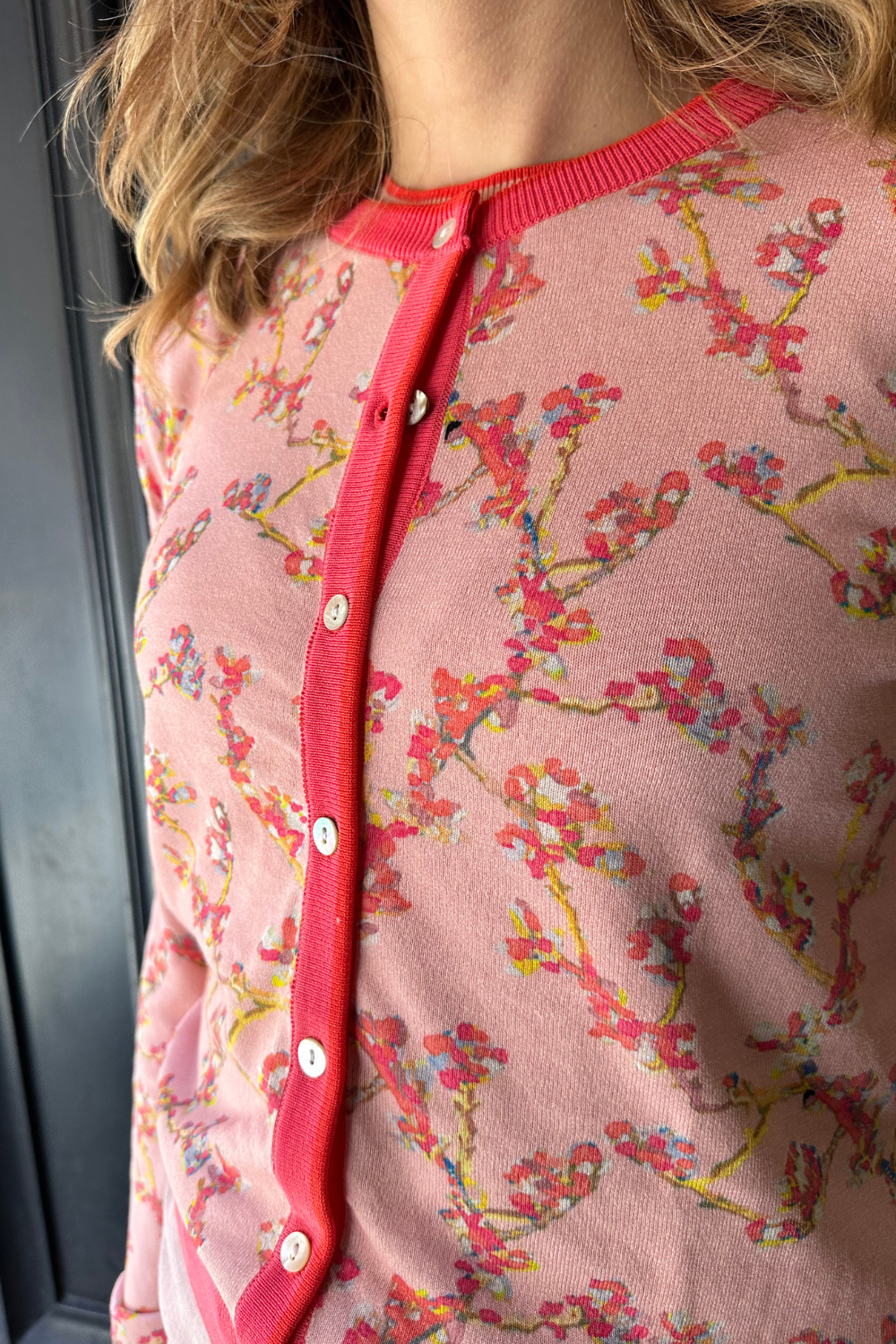 Cardigan Bordi Contrasto