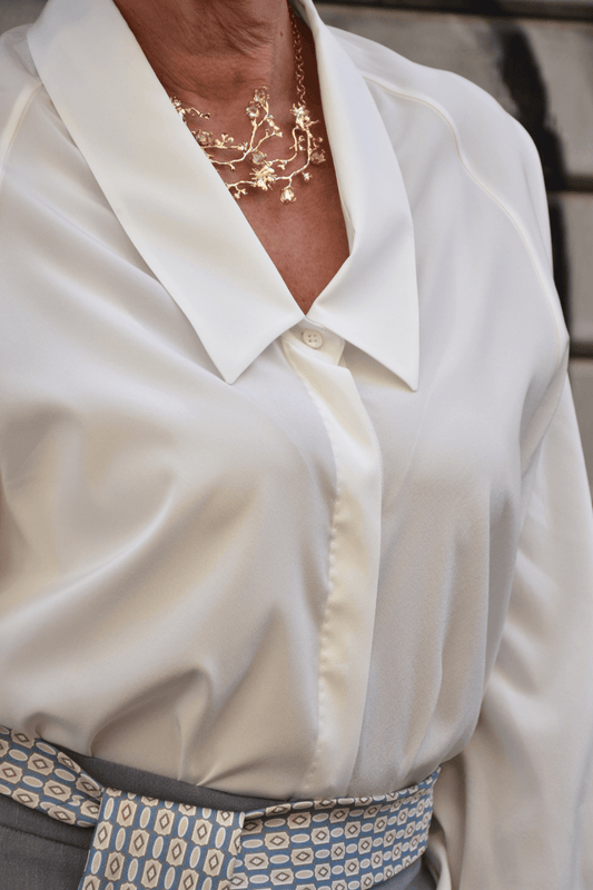 Camicia Scollo V Seta