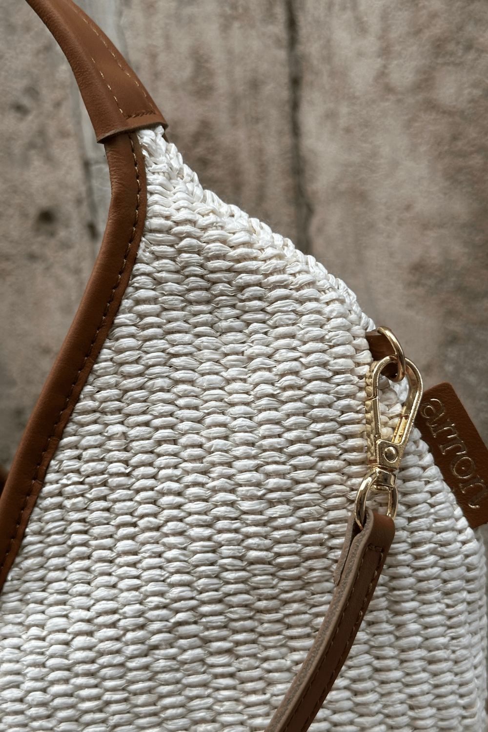 Borsa Noa Mini Rafia Panna