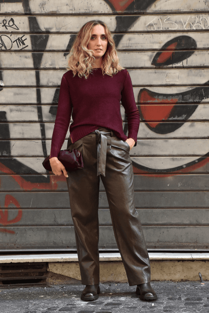 Pantaloni Ecopelle