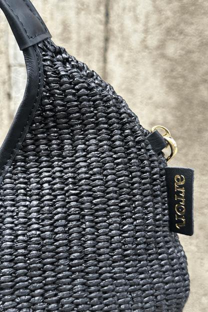 Borsa Noa Mini Rafia Nero