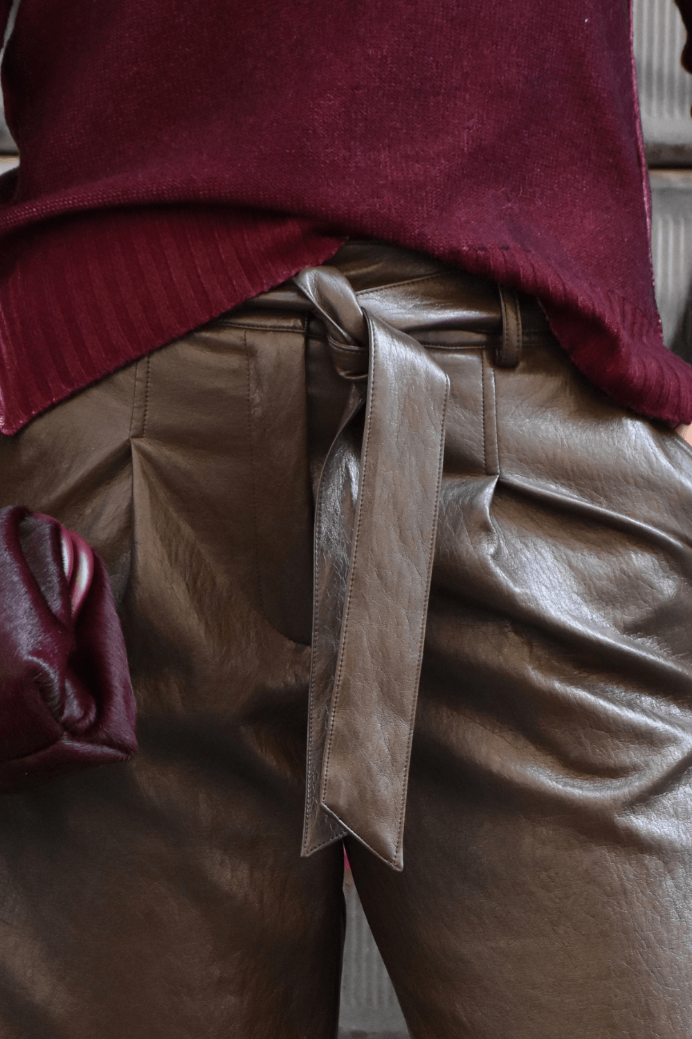 Pantaloni Ecopelle