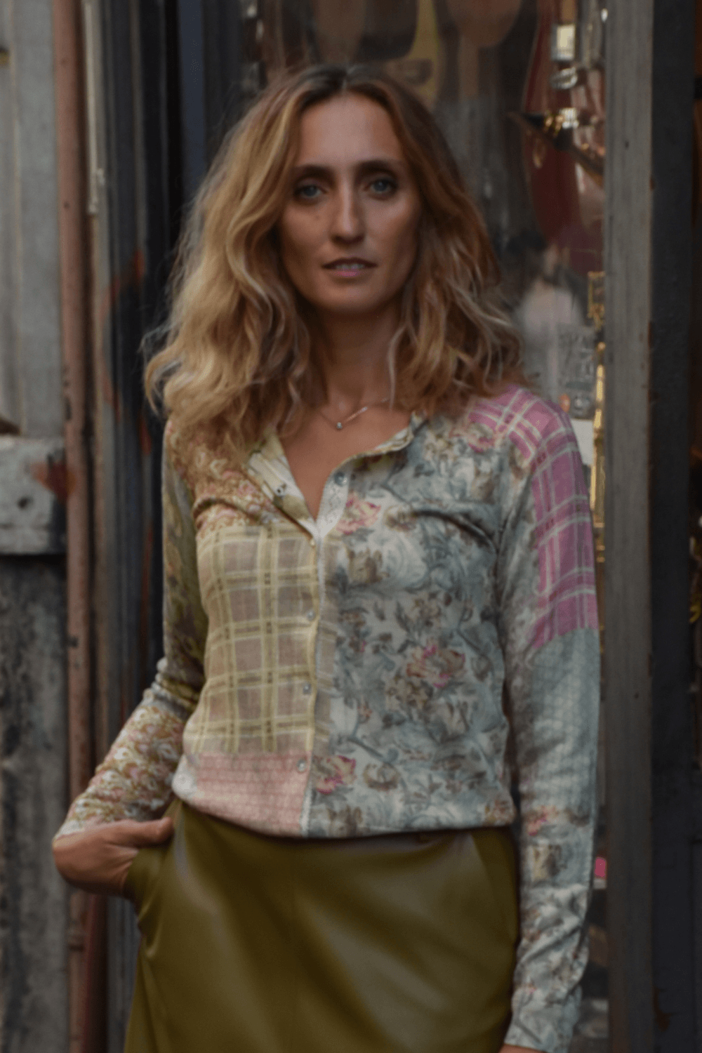 Cardigan Doppia Stampa