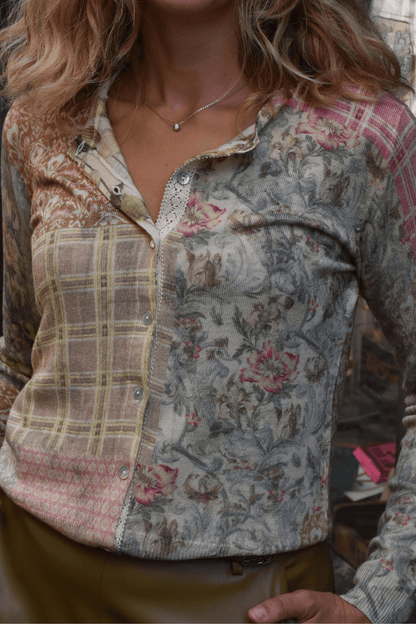 Cardigan Doppia Stampa