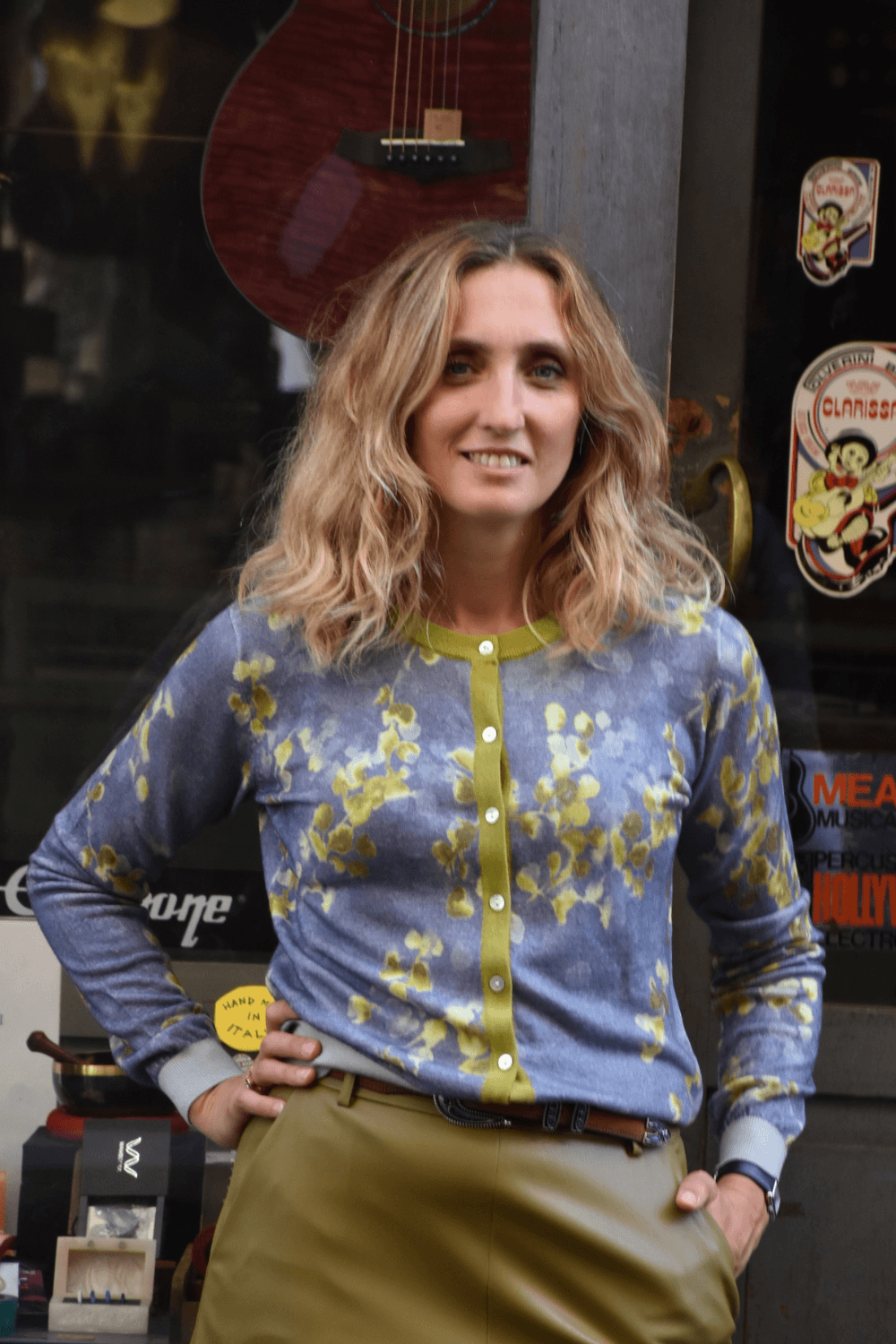 Cardigan Bordi Contrasto