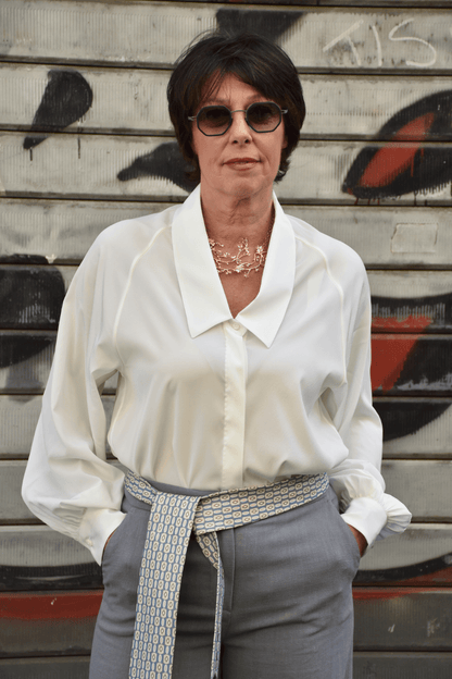 Camicia Scollo V Seta