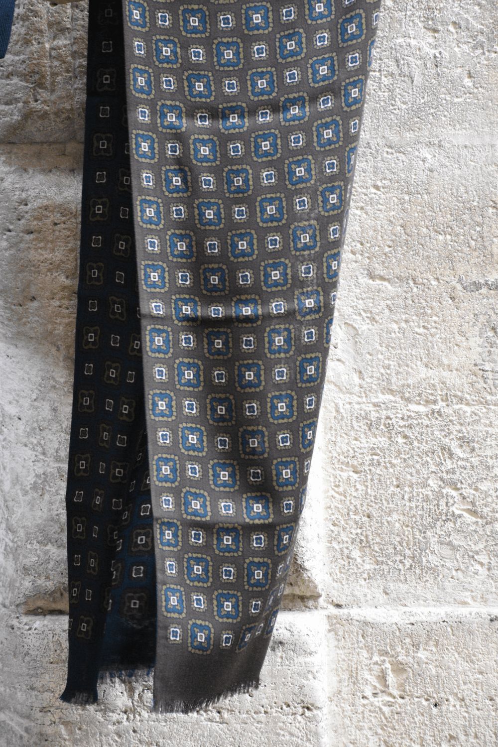 Sciarpa Lana Doppia Stampa