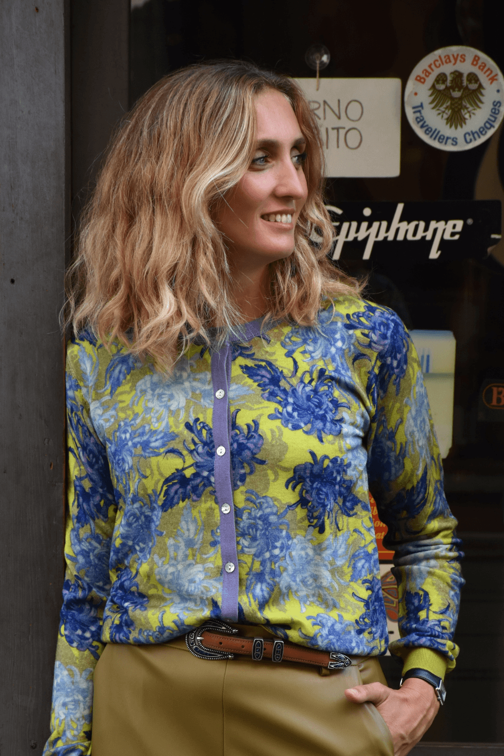Cardigan Bordi Contrasto